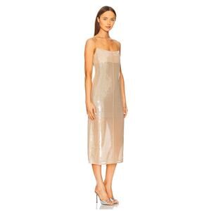 A.L.C Clear Danielle Sequined Sleeveless Midi Dress Sz Medium NWT